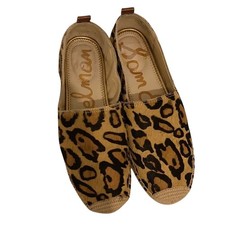 Sam Edelman Khloe Espadrille  CheetahAnimal Print Casual sz 6 Calf Hair Loafers