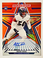 2024 Panini Rookies & Stars Adisa Isaac AUTO RC ORANGE SP #/199 Ravens Rookie!