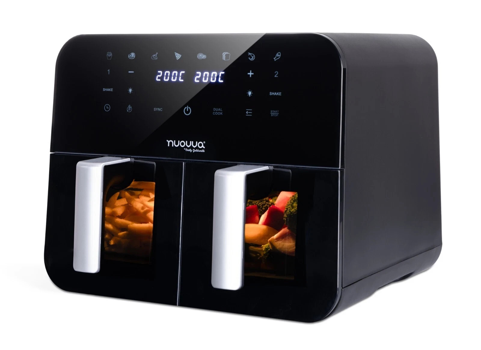 Dual Air Fryer Oven with Presets – 9L, 2400W By Nuovva