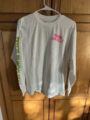 MGK Machine Gun Kelly White Long Sleeves M 44  Concert for Aliens Merch T Shirt