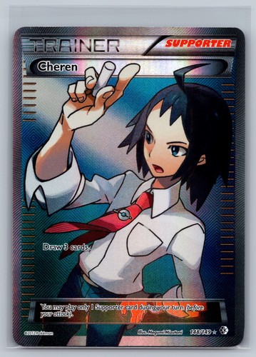 Cheren 148/149 Ultra Rare Boundaries Crossed Pokemon Holo Near Mint