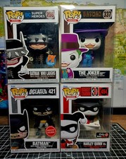 LOTE FUNKO POP HÉROES Batman Who Laughs #256 Joker #337 Batman #421 Harley #454