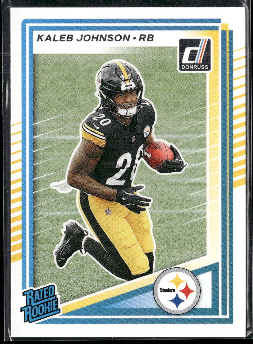 2025 Donruss #322 Kaleb Johnson Rated Rookies Autographs Green