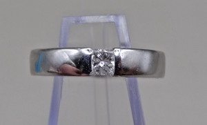 Platinum Princess Cut Diamond Ring size 5.5