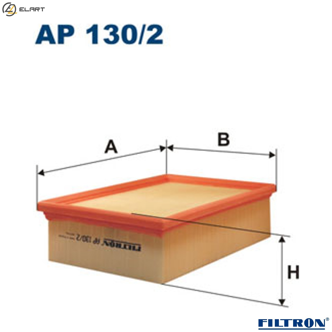 AIR FILTER AP 130/2 FOR PEUGEOT 206/Hatchback 307/SW/Van/CC/Break CITROEN 1.4L