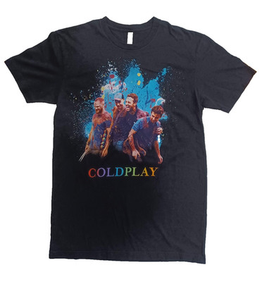 Cold Play Head Full of Dreams 2017 Black Official Tour T-Shirt - Unisex Small