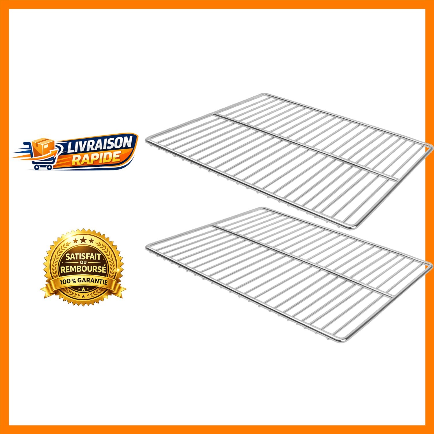 Grille de barbecue en acier inoxydable 30x40cm LANEJOY pour cuisson sur charbon