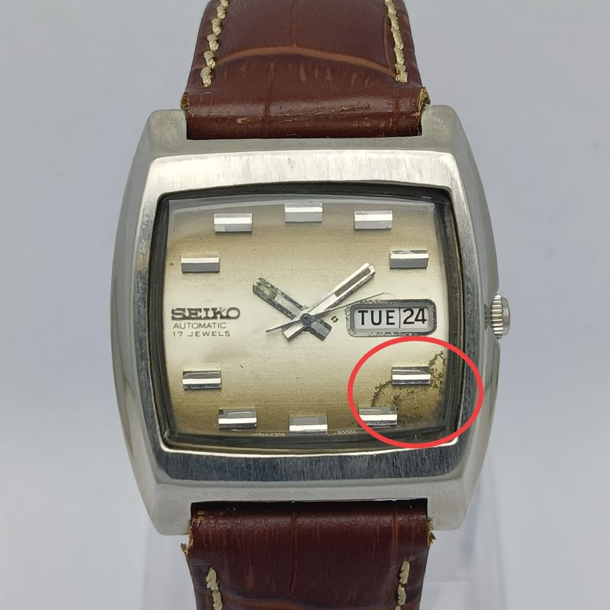 Seiko Automatic 6309-5000 Tv Shape Day/Date Vintage Men's Watch | eBay