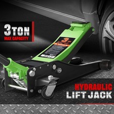 3 Ton 6000 lbs Heavy Duty Low Profile Hydraulic Trolley Service Floor Jack Green