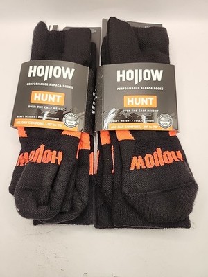 NEW 2 Pairs Hollow Alpaca Hunt Above Calf Socks Size: Large M:10-13/W:10.5-13...