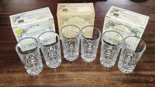 W.M. Dalton 24% French Lead Crystal - Cherbourg - Unit #7  6 Beverage-France Vtg