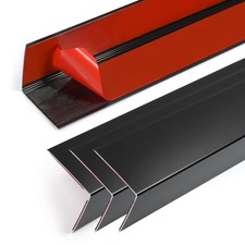 4PCS 45" Black Metal Corner Protectors, Aluminum Self Adhesive Corner Guards, Me
