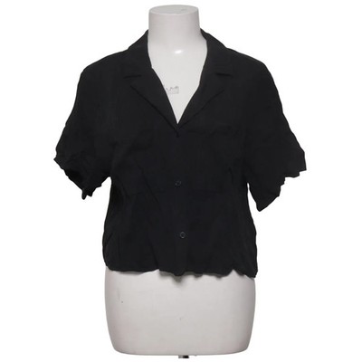 Weekday, Kurzarmhemd, Größe: M, Wanda Shirt, Schwarz, Leinen/Viskose #Oxe