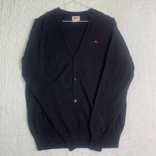 J Lindeberg Mens Black Button Front Wool Cardigan Size XL