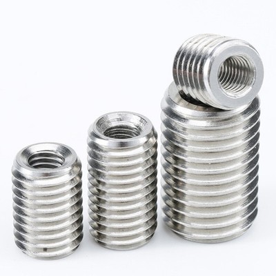 M2~M12 THREAD ADAPTER THREADED INSERTS SCREW REDUCER ADAPTER A2 STAINLESS STEEL