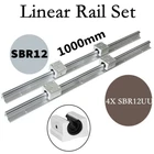 SBR12-1000mm Linear Rail Slide Guide Shaft Rod + 4X SBR12UU Bearing For CNC DIY