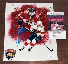 Aleksander Barkov Signed 8x10 Photo Florida Panthers Stanley Cup Champs JSA
