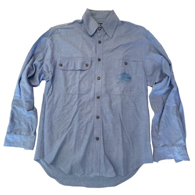 Harley Davidson Womens Shirt Button Up Long Sleeve Embroidered Logo Small