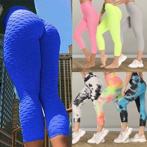 Women's Capri Yoga Pants Anti Cellulite 