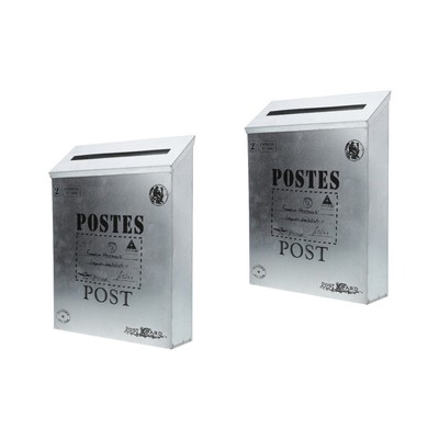  2 PCS Postfach Im Freien Büro Wandmontierter Briefkasten Postfächer