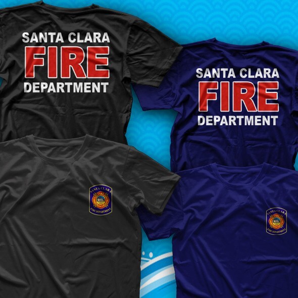 California Department Fire Santa-Clara Logo Fireman Rescue Team Gift T-Shirt HQ