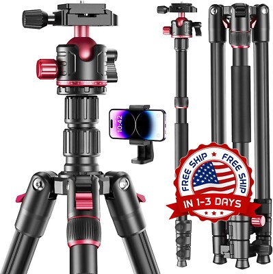 Trípode para fotografía profesional de 74 pulgadas (carga de 13 libras) US NUEVO