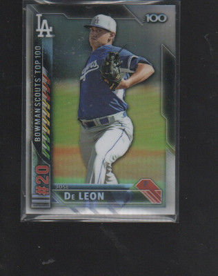 JOSE De LEON 2016 BOWMAN SCOUTS' TOP 100 PROSPECTS CARD #BTP-20