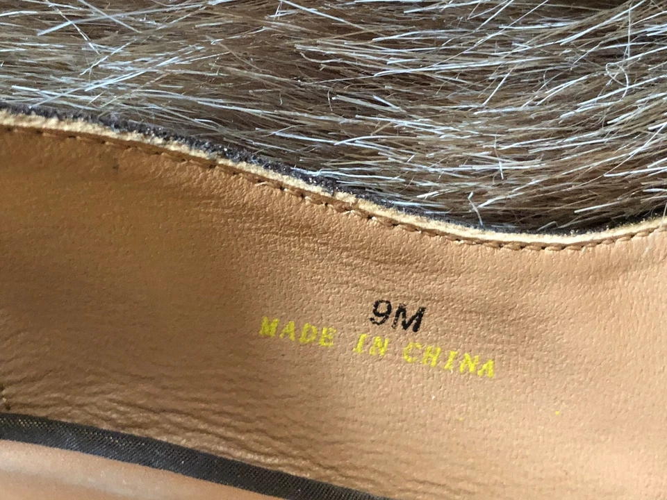 Beverly Feldman Eslinga Trasera Tela Marrón Metálica Talla 9 Foto 4 de 4