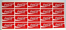 20 Enjoy Coca Cola Classic Soda Pop Stickers Coca Cola USA 1989 Adv Sheet