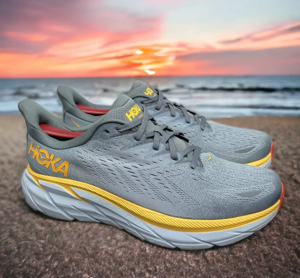 Hoka One One Clifton 8 1121374 GBMS Running Shoes Mens 9.5 Wide Fast Ship |  eBay