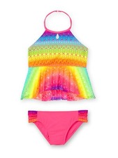 Wonder Nation Swim set Girls' Size XL Ombre Skies Fashion Tankini     --H2--