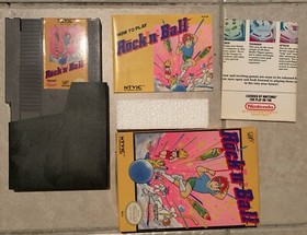 Rock n Ball (Nintendo NES, 1989) CIB with Manual & Poster
