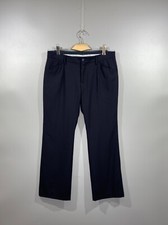 DOLCE & GABBANA D&G Men's Dark Blue 100% Wool Classic Italian Trousers Size 50