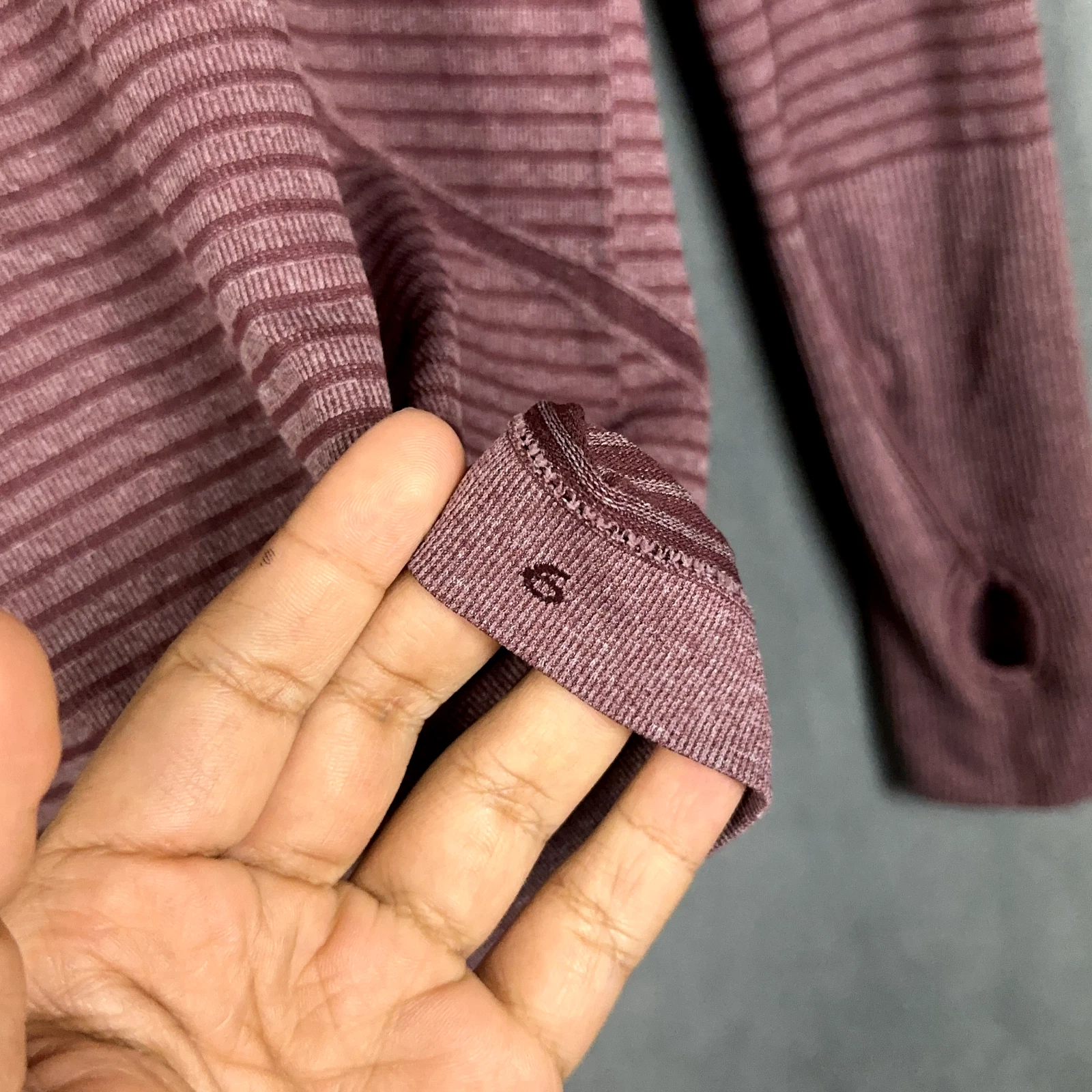 lululemon swiftly tech long sleeve heathered bordeaux drama shirt