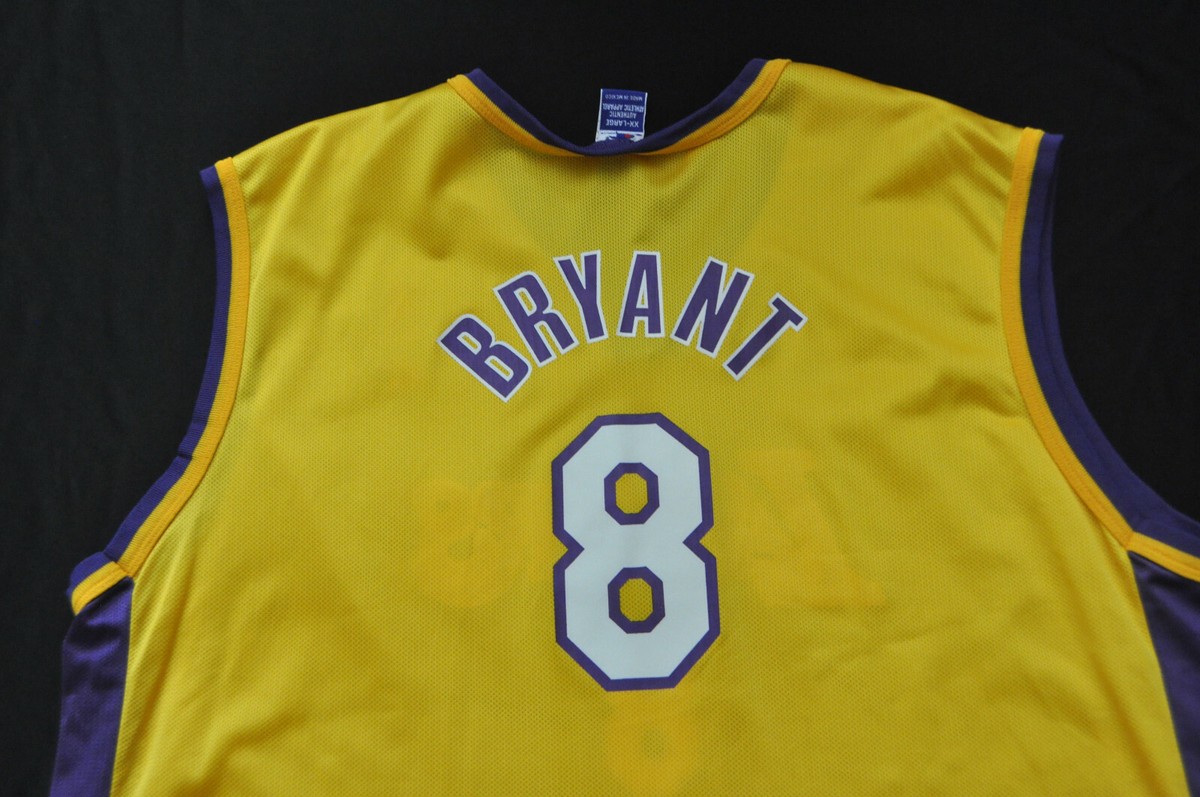 Kobe Bryant #8 Los Angeles Lakers Champion Jersey Yellow LA NBA