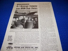 1947 ERCOUPE B-1 CHAIR CHUTES "IRVING AIR CHUTES"..1-PAGE SALES AD (856MM)