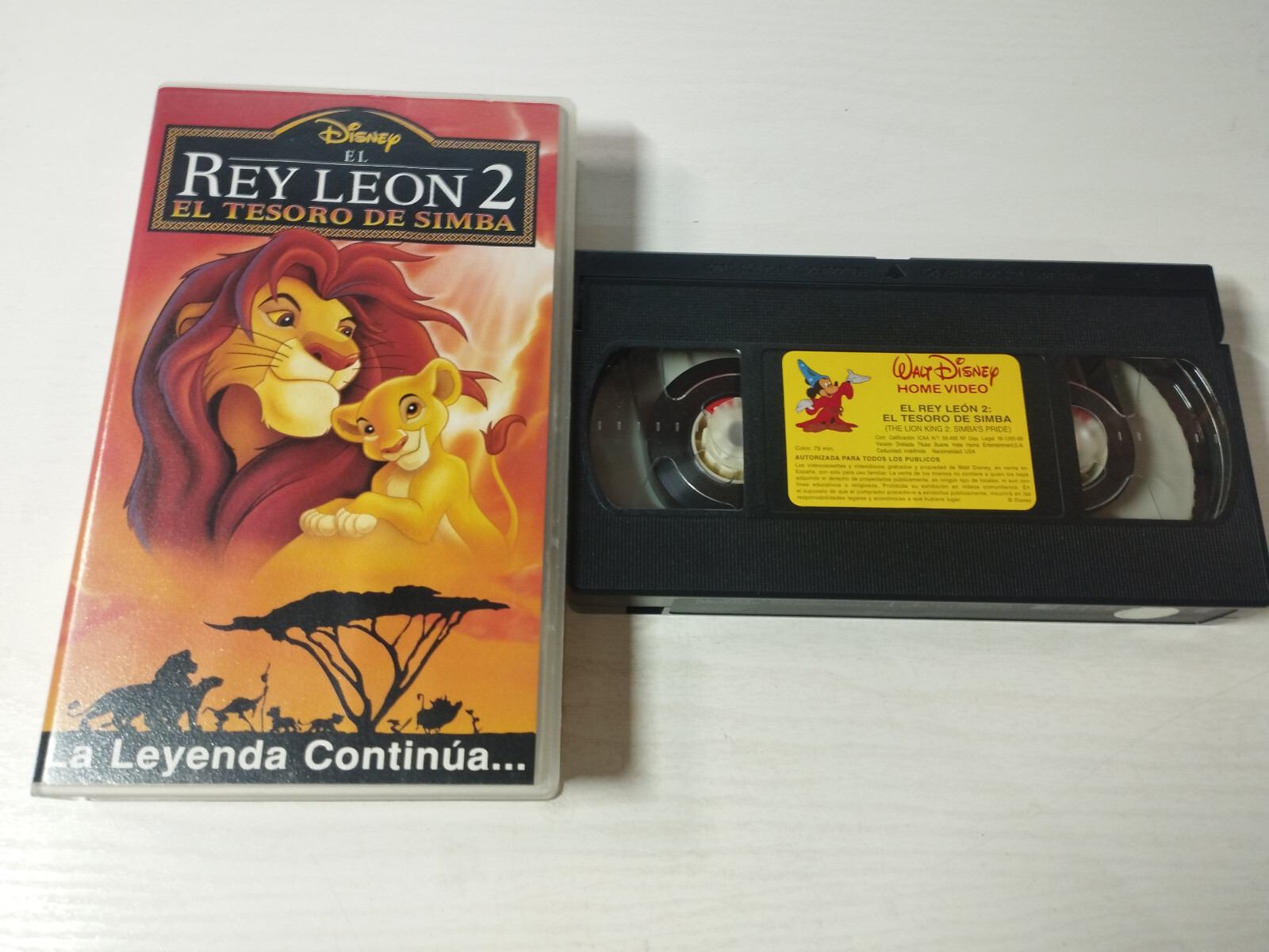 El Rey Leon 2 - Vhs Cinta Tape Los Clasicos De WALT DISNEY 1999 Español 3T