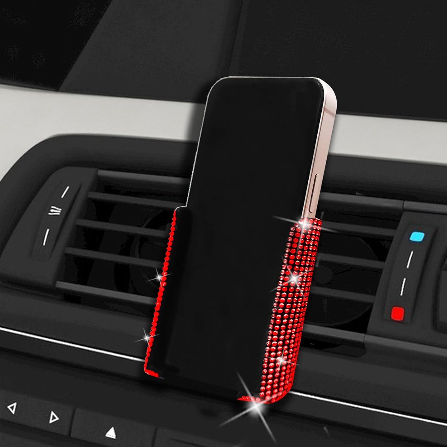 360° Adjustable Crystal Bling Car Phone Mount Universal Auto Stand