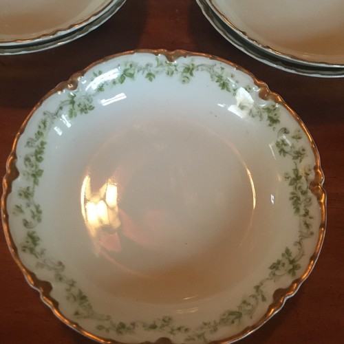 6 Haviland France LImoges Green Rose, Gold Gilded, 5” FRUIT BOWLS - Picture 4 of 7