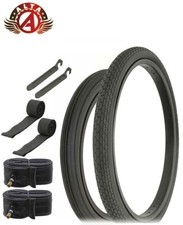 SCHWINN STYLE BICYCLE SLICK 16 X 1-3/4 S7 TIRE & 20X 1-3/4 S7 BRICK TIRE 8PC SET