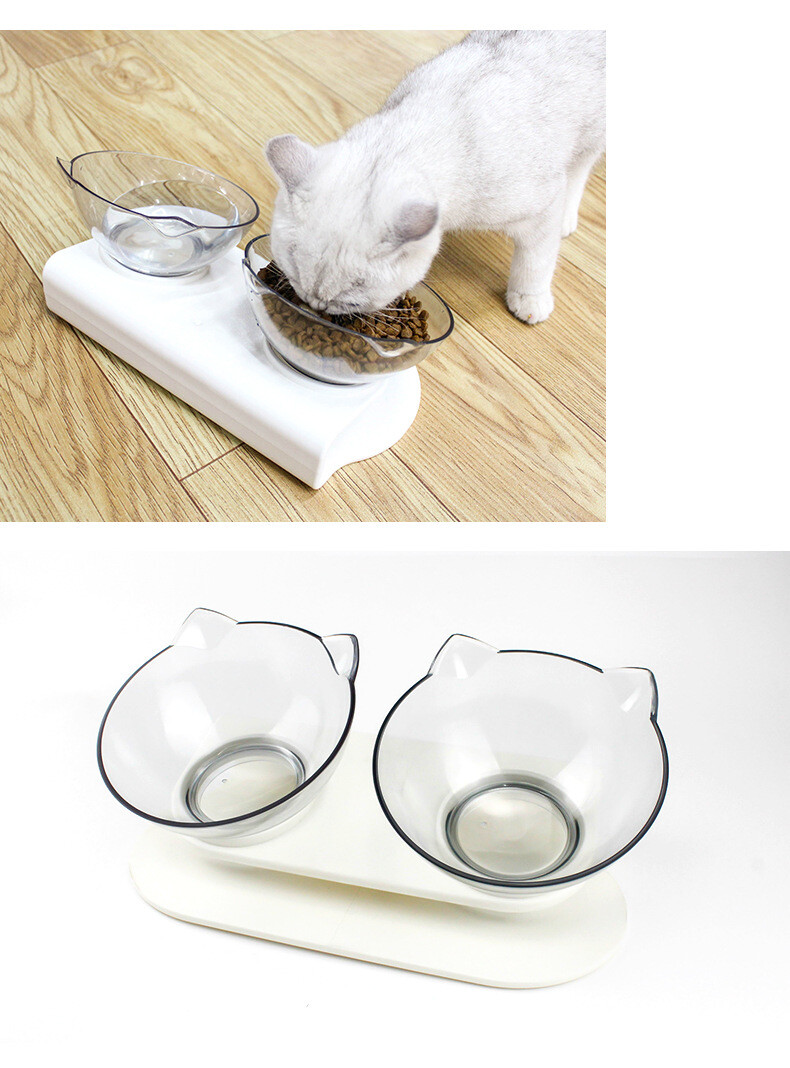 Anti Vomiting Cat Bowls Elevated Tilted 15° Cat Food Bowl, Raised