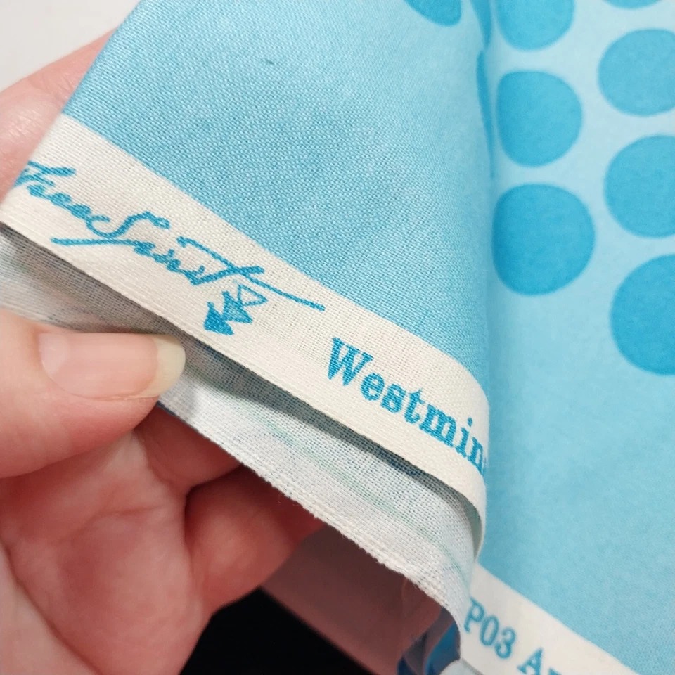 Telas Westminster 2+yardas Bellbottom #JP03 azul punto Amy rayas FreeSpirit 80" Foto 4 de 4