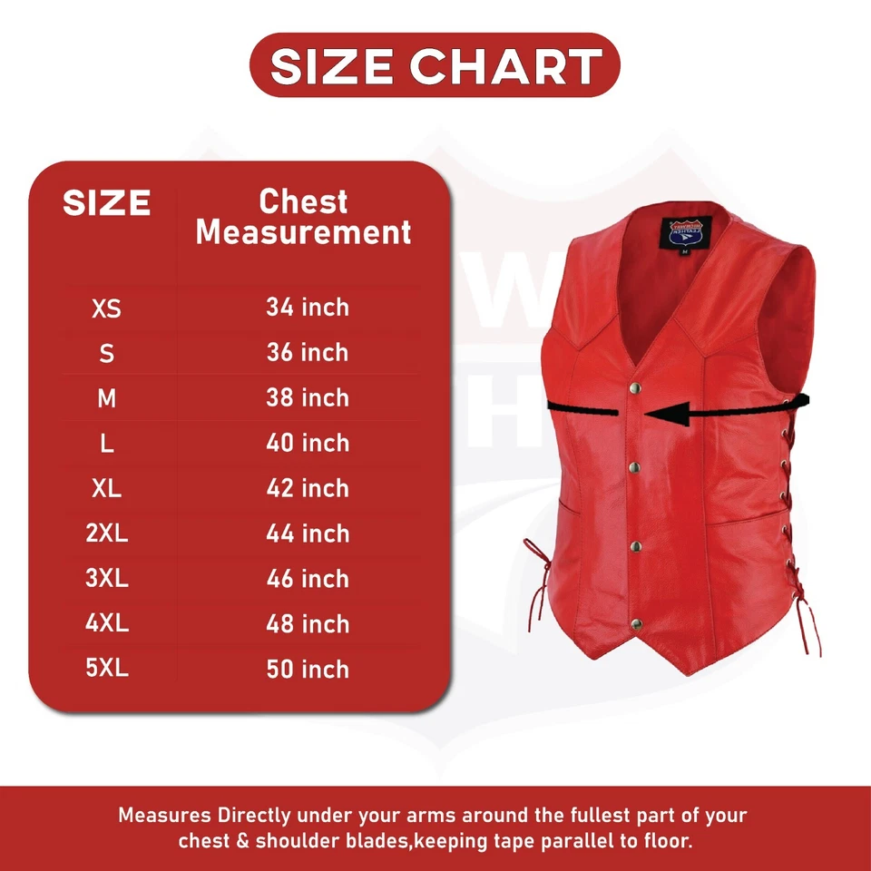 Красный кожаный жилет - женщин мотоцикла жилет пистолет карманы, легко мотоциклиста нашивка шить - Изображение 2 из 4