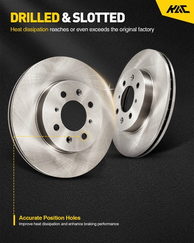 Rotores de disco delanteros y pastillas de freno de cerámica para Ford Mustang 1999-2004 54011 D804 - Imagen 2 de 12