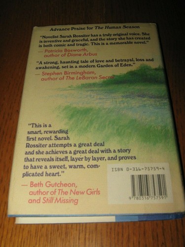The Human Season by Sarah Rossiter - 1st Little,Brown HC ed (1987) - Imagen 3 de 3