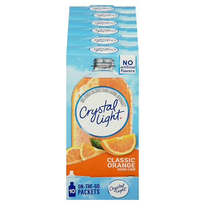 Crystal Light Classic Orange Naturally Flavored Powdered Drink Mix, 120 Ct Pack,