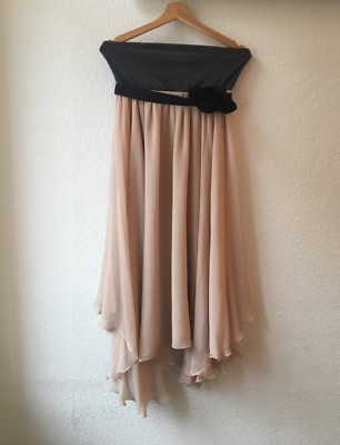 Orig Marc Jacobs Kleid Empire Babydoll Seide Rose Grau Dress Tellerrock M Gürtel
