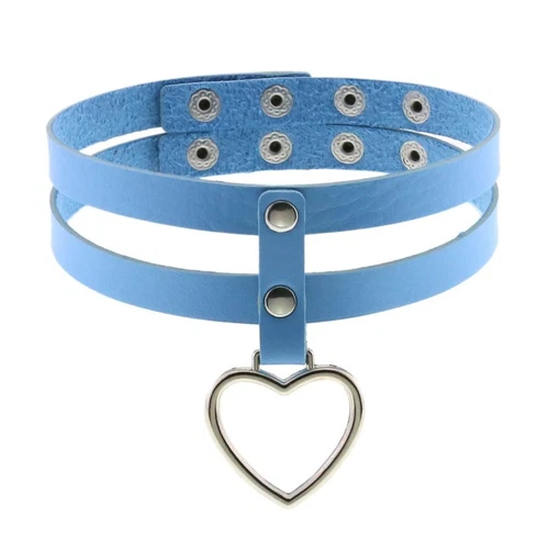 Gothic Leder Double Line Halskette Punk verstellbar Halsband Zubehör - Bild 18 von 38