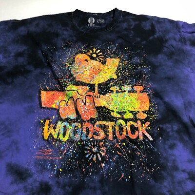 Get Down Art GDA Woodstock Navy Tie Dye SS T Shirt Size 2XL Music Concert