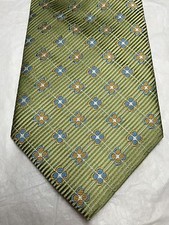 TANGO MEN'S TIE GREEN WITH FLORAL DESIGN 4 X 60 NWOT